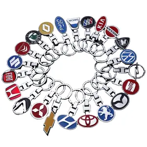 Creatieve Luxe Custom Lege Metalen Sleutelhangers Relatiegeschenken Diverse Merk Auto Logo Ring Holder Sleutelhanger