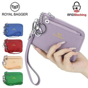 Porte-monnaie en cuir véritable pour femme - Petit portefeuille anti-RFID avec fermeture éclair pour usage quotidien RB1903-1 - Product Image 1