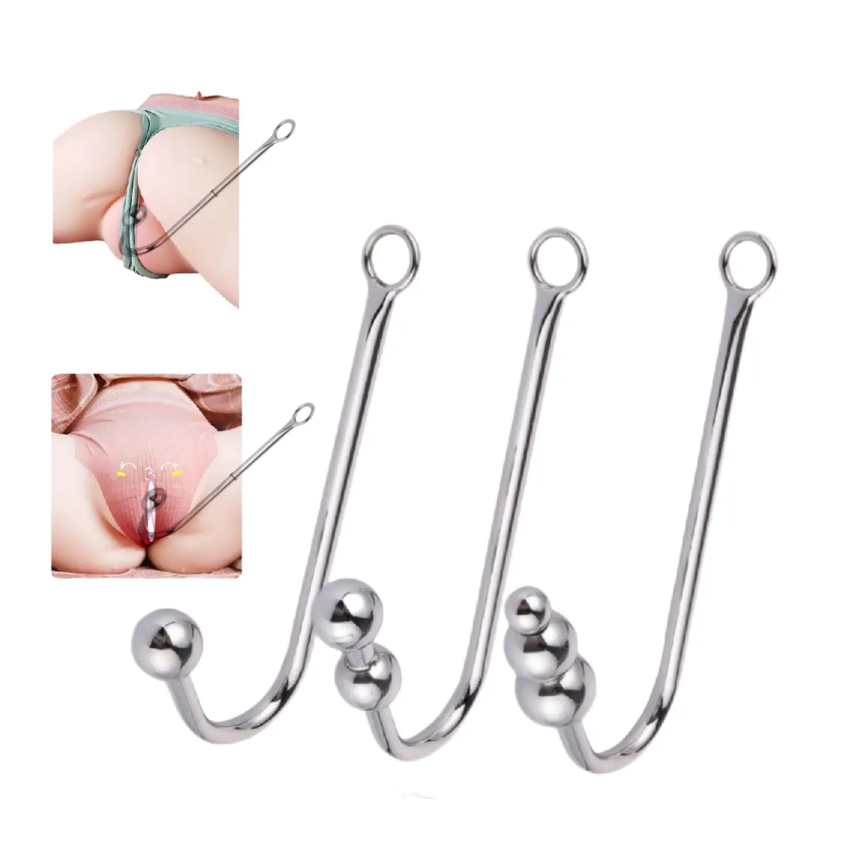 Crochet amusant arrière-cour structure en acier plug anal en expansion avec bouchon à bille anal pour femme couple flirtant plug anal