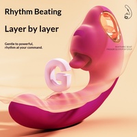 Vibrateur 3-en-1 pour stimulation de la langue, des lèvres et du point G – Masturbateur féminin pour adultes