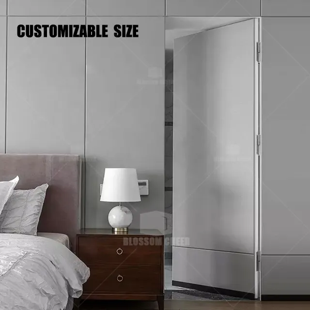 Top Moda de Alta Qualidade Design Moderno De Madeira Interior Escondido Invisível Porta Exterior Para Casa