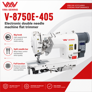 VMA <b>Low</b> Price Walking Foot Industrial Sewing Machine Imported Rotary Shuttle Stitch <b>Double</b> Needle Lockstitch for Garments - Product Image 2