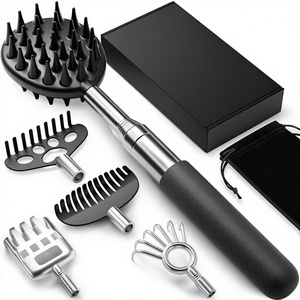 <span class=keywords><strong>Gelibo</strong></span> - Rascador de Cuello Telescópico Grande con 5 Cabezas Desmontables, Masajeador de Cuello Extensible con Función Musical, Regalo para el Día de San Valentín - Product Image 2