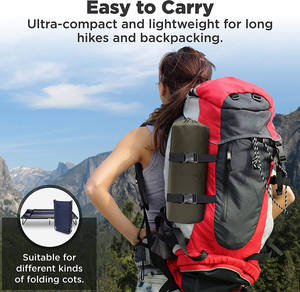 Coussin de couchage avec accoudoir et oreiller-Protection contre le renversement-matelas de Camping auto-gonflant, meilleurs tapis de lit pour tente et <span class=keywords><strong>hamac</strong></span> - Product Image 4