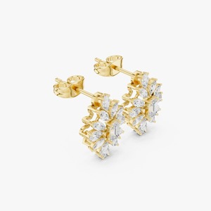 Wholesale Supply Beautiful Petal Diamond <b>Stud</b> <b>Earrings</b> for Women with <b>Fine</b> Craftsmanship for Special OccasionsAvailable for Sale - Product Image 4