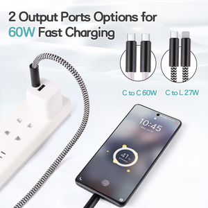 2 in 1 Phone Lanyard Pd 60W Charging Cable Type-c to C Neck Strap Crossbody 60W Lanyard Charging Cable - Product Image 4