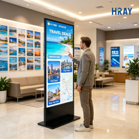Pantalla Inteligente Android HRAY de 55 Pulgadas, 1.07B, 50000 Horas de Vida Útil, Compatible con Temporizador Personalizado para Publicidad Comercial, OEM, ODM