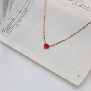 Rose Gold Minimalist Heart Necklace Stainless Steel Clavicle Chain Women's Gift Jewelry - Product Image 2