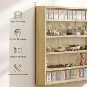 Estante de Almacenamiento de Madera para Montar en la Pared SENYU, Organizador de 5 Niveles para Juguetes, Tarjetas, Autos, Diseño Minimalista, Acabado Lacado Duradero - Product Image 5