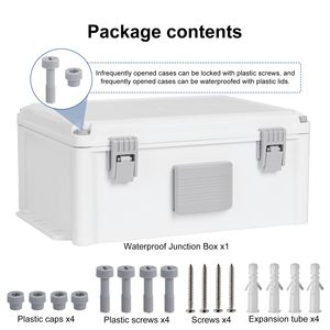 Ngoài trời điện hộp nối, ABS bao vây với nội bộ gắn bảng điều chỉnh & bản lề Bìa hộp nối (12.7 "x 9.5" x 5.7 ") - Product Image 6