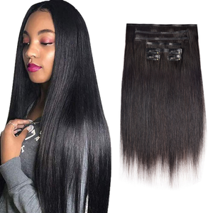 Extensioni di Capelli Umani Vergini Brasiliani con Clip, Lisci/Ricci, Lunghezza 12-30 Pollici, Migliorate, Senza Cuciture, Leggere, Confortevoli, Intatte - Product Image 3