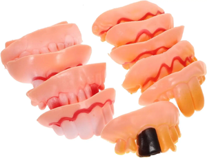 Prothèses dentaires d'Halloween Dents <span class=keywords><strong>de</strong></span> vampire Dents <span class=keywords><strong>de</strong></span> zombie Dents <span class=keywords><strong>de</strong></span> devant Drôle <span class=keywords><strong>de</strong></span> bretelles souples en plastique - Product Image 5