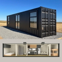 Conteneur d'hébergement d'urgence, maison préfabriquée en structure acier, cabine modulaire pour les secours en cas de catastrophe, camp de réfugiés