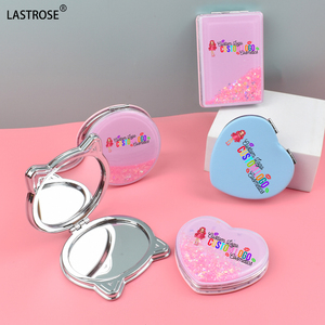 Bán buôn Pocket gương lỏng QuickSand có thể gập lại đôi bên nhỏ gọn gương nhãn hiệu riêng Mini make up gương - Product Image 3