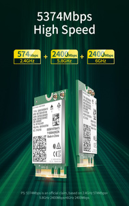 COMFAST CF-<span class=keywords><strong>AX210</strong></span> M 5374Mbps Wi-Fi <span class=keywords><strong>6E</strong></span> BT5.3 Tri-band 5400Mbps อะแดปเตอร์เครือข่าย M.2การ์ดไร้สายภายนอก PCIe - Product Image 5
