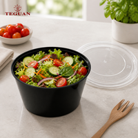 Conteneur alimentaire jetable TeGuan TG461 en PP de qualité alimentaire, 42 oz, avec couvercle micro-ondable, design moderne, multi-usages, pour la maison