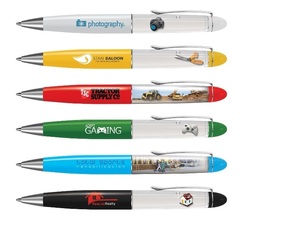 Пластиковая Женская ручка-полоска для платья, необычные подарки, ручка с жидким гелевым маслом, плавающая ручка с раздвижной панелью для женщин - Product Image 3