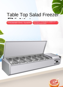 Tủ trưng bày salad có cửa kính, làm mát bằng điện, dùng cho thương mại - Product Image 3