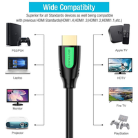Cable HDMI2.0 SOTAKO 4K60Hz de Alta Velocidad, Chapado en Oro, Blindado con Lámina de PVC, Macho-Macho, para HDTV, TV, Monitor, Proyector, Laptop, PC, DVD