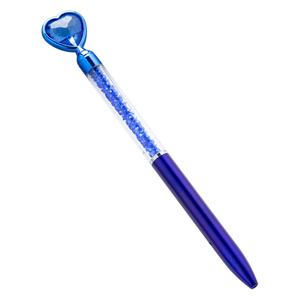 Pulpen Bentuk Hati Kristal Berlian 1.0mm, Alat Tulis Kantor Logo Kustom, Hadiah - Product Image 2