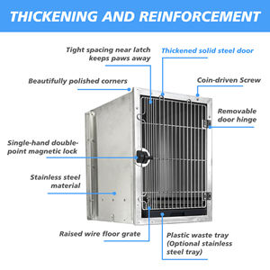 Nouveauté conçu modulaire robuste en acier inoxydable hôtel chiot grand chenil cage banque cage <span class=keywords><strong>Cages</strong></span> caisses chenils pour chiens - Product Image 2