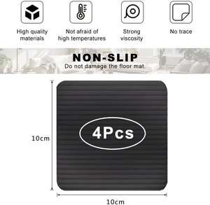 Lot de 4 Fixations Antidérapantes pour Tapis à Technologie d'Aspiration, Bandes Adhésives Réutilisables pour Tapis, Autocollants d'Angle pour Tapis à Forte Adhérence, Amovibles - Product Image 4
