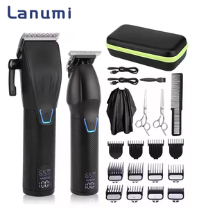 <span class=keywords><strong>Tondeuse</strong></span> à cheveux professionnelle Lanumi LM-2027 pour homme, ensemble de 2 pièces - Sans fil, faible bruit, écran LCD, plusieurs fonctions, anglais - Product Image 4
