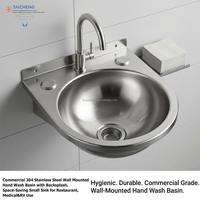 Lavabo mobile extérieur de 300 mm avec évier simple et pare-éclaboussures