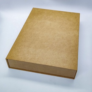 Custom Size Kraft Cardboard Gift Box UV Printing Offset Gold Foil Sponge Lining <strong>Flatten</strong> Style Chipboard Matte Finish Portable - Product Image 3