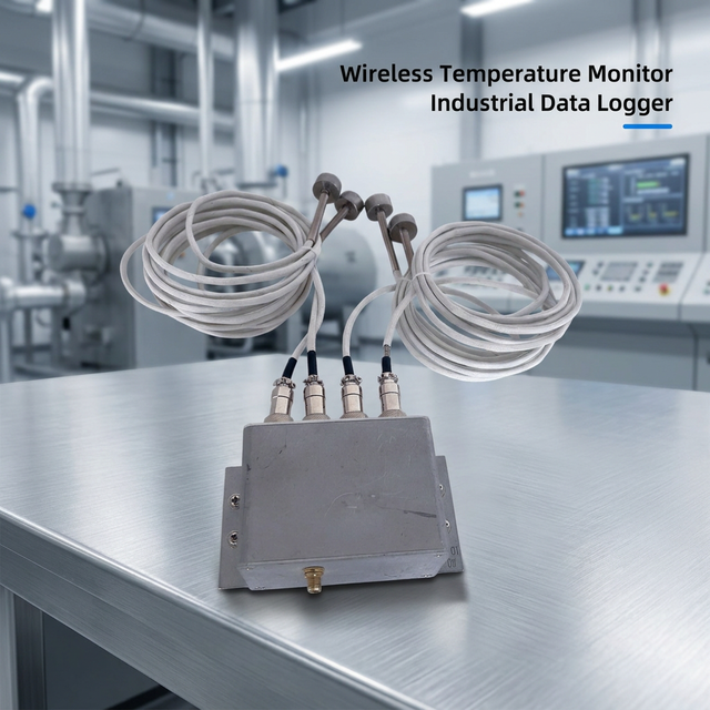 LoRa Wireless Temperature Monitor Touch Screen PT1000 Probe 1km Range -50~600 High Precision Alarm Data Logger OEM/ODM