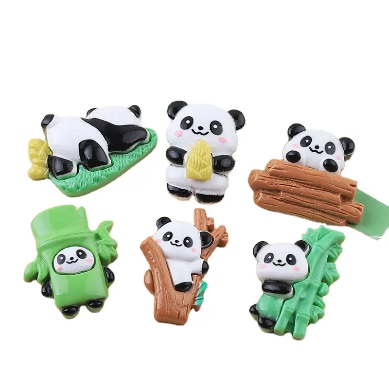 K514 Wholesale Cute Panda DIY Cream Gel Homemade Phone Case Headwear For Stationery Hair Clip Jewelry Resin Accessories