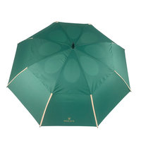 Parapluie de golf manuel 30 pouces 8 baleines, vert de haute qualité avec logo doré imprimé – Meilleure vente