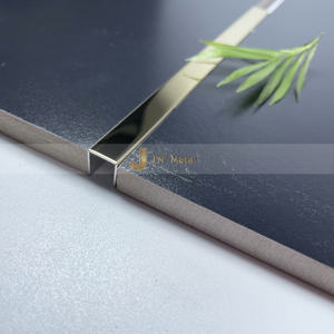 Profilé décoratif en acier inoxydable poli pour joints de carrelage et parquet - Durable, étanche, design contemporain, installation facile 5+ - Product Image 5