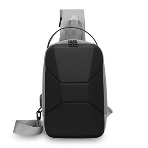 New-Style Men's Waterproof Zipper Street Fashion Travel Phone & Key Organizer Durable PC Hard-Shell Crossbody Chest <b>Bag</b> - Product Image 2