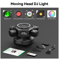Projecteur LED mobile 100W à six bras, lumière de scène RGBW, lumière disco, DJ Party, DMX512, télécommande pour DJ, bar, fête, mariage