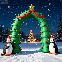 Arche de Noël gonflable en tissu Oxford de qualité supérieure, décorations de Noël avec Père Noël, pingouin, élan, pour location commerciale, célébrations de vacances, divertissement
