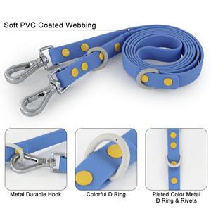 Conjunto de Collar y correa para perro de lujo, Collar ecológico de PVC a prueba de agua para perros con bolsa de caca - Product Image 3