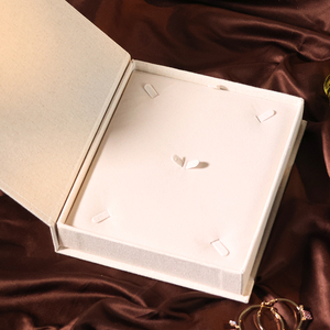Certified Textured <b>Jewelry</b> <b>Box</b> with Hinged Lid Paperboard Packaging for Rings <b>Necklaces</b> Brands Boutiques and Gift Retail - Product Image 2