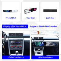 Autoradio MOOKAKA double écran 12,3 pouces pour A4/B6/B7/S4 2004-2007, navigation GPS Android, stéréo, CarPlay sans fil, écran interactif grand format