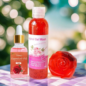 Hot Selling Verlockende Rose Geschmack YONI Geschenk box Set Damen Dusch gel YONI Rose Seife YONI <span class=keywords><strong>Massage</strong></span> öl - Product Image 6