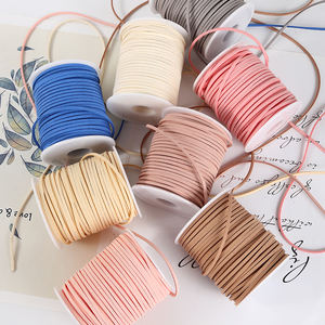 3mm 50ヤードポリエステル編組ベルベットランヤードディアスキンウエストバンドドローストリングベルト装飾ギフトリボンハロウィンクラフト用 - Product Image 6