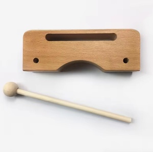 Wholesale Single Tone Wood Block <b>Musical</b> <b>Instrument</b> Monophonic Bangzi With Mallet Percussion Rhythm Blocks - Product Image 1