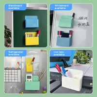 Boîte de rangement magnétique industrielle en caoutchouc pour stylos de tableau blanc, durable, surface lisse, conception à fentes, vente chaude