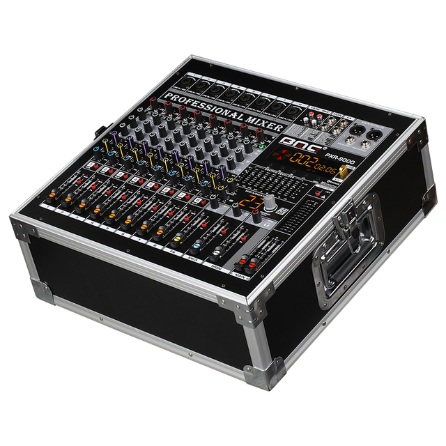 Demao PXR-9000 Flight Case DJ Mixing Console Professional Digitale Amplifier Audio Mixer