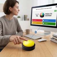 Controlador de Botones Inalámbrico Bluetooth, Teclado Programable para Computadora y Teléfono, Botón HID para Juegos, Preguntas y Oficina