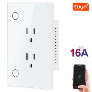 Prise murale intelligente WiFi double, interrupteur mural WiFi, prise murale intelligente WiFi US pour la maison - Product Image 2