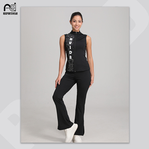 Conjunto de Calentamiento Personalizado con Sublimación para Porristas, Traje de Entrenamiento Cómodo para Mujer, Chaqueta y Pantalones de Porristas para Niñas - Product Image 1