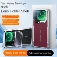 Funda de Teléfono de Cuero PU con Electrochapado para Xiaomi 17 Pro Max 17Ultra 15Ultra con Soporte para Lente y Protección Antigolpes