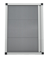 Porte coulissante dissimulée en alliage d'aluminium, design moderne, moustiquaire pliable en maille polyester, rideau anti-moustiques, personnalisable