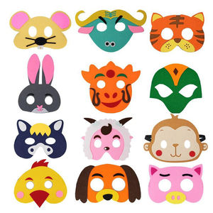 Máscaras de Fieltro de Animales del Bosque, Disfraces de Animales, Artículos para Fiestas Temáticas de Zoológico o Campamento, para Niños o Niñas - Product Image 3